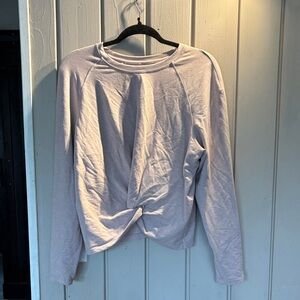 lululemon athletica Light Pink Long Sleeve Wrap Shirt